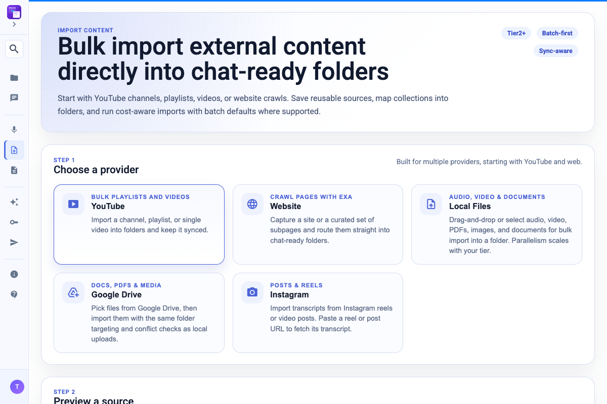 Keldura bulk import queue with mixed source files ready to process